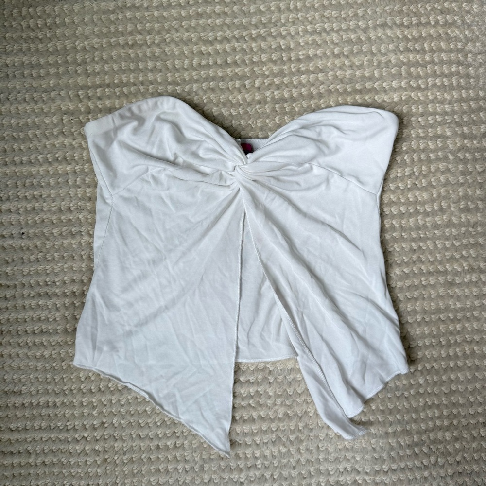 White Edikted open front shirt